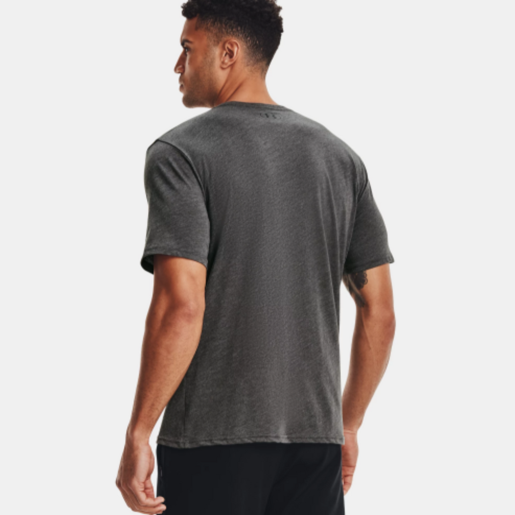 Men's Under Armour Left Chest Short Sleeve "Charcoal Medium Heather Black"