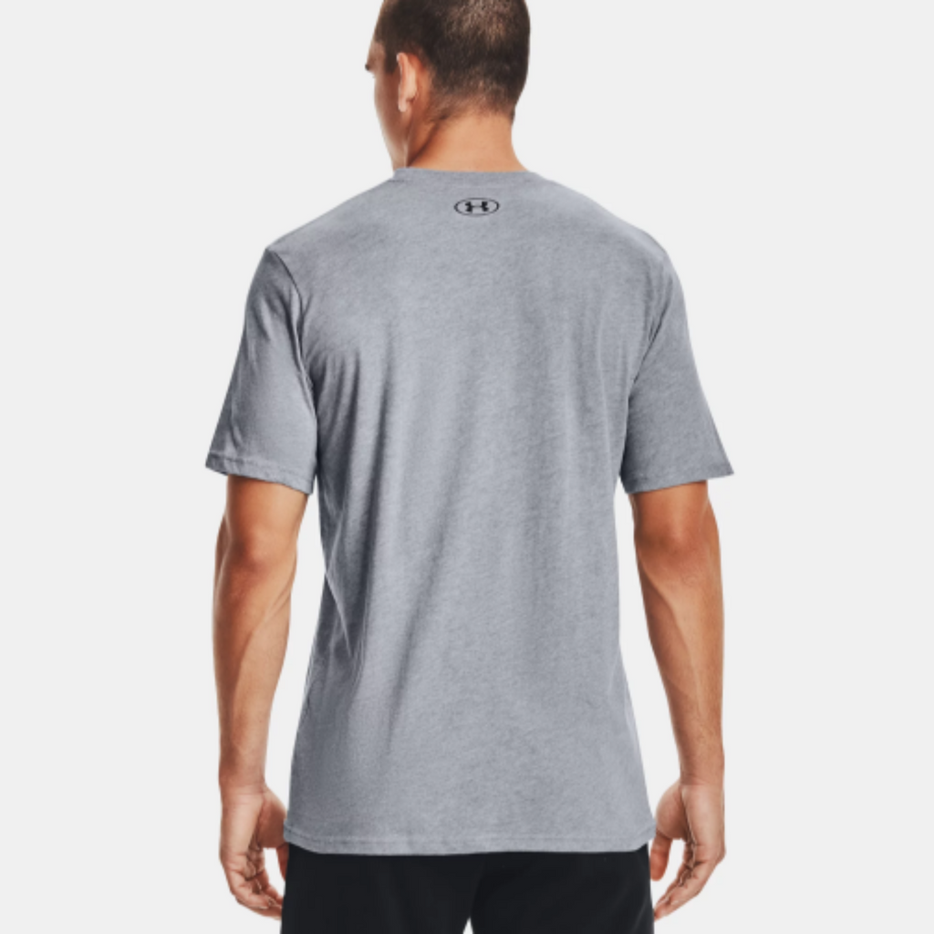 Men's Under Armour Left Chest Short Sleeve "Steel Light Heather Black"