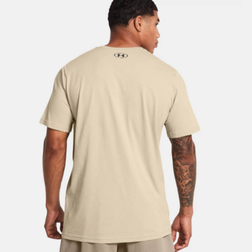 Men's Under Armour Left Chest Short Sleeve "Khaki Base Black"