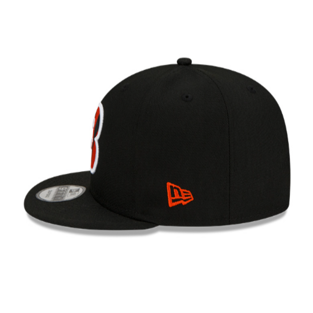 Cincinnati Bengals New Era Black /White/Orange 9FIFTY Snapback