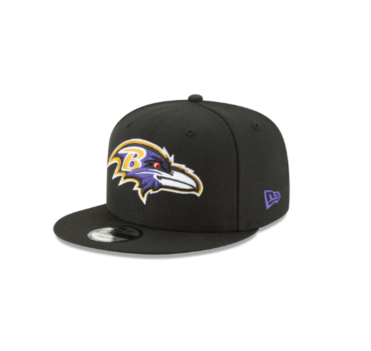 Baltimore Ravens New Era Black & Black 9FIFTY Snapback