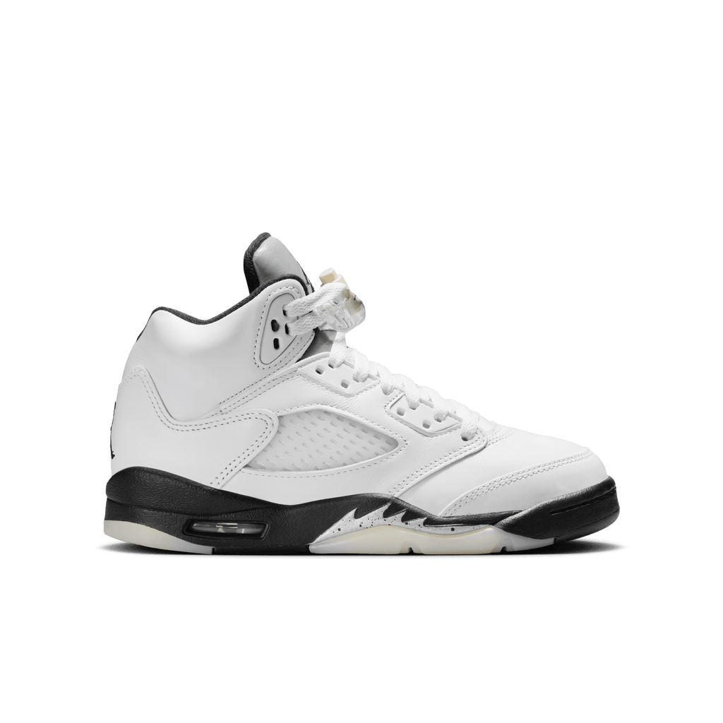 Big Kids' Air Jordan 5 Retro "White Black"