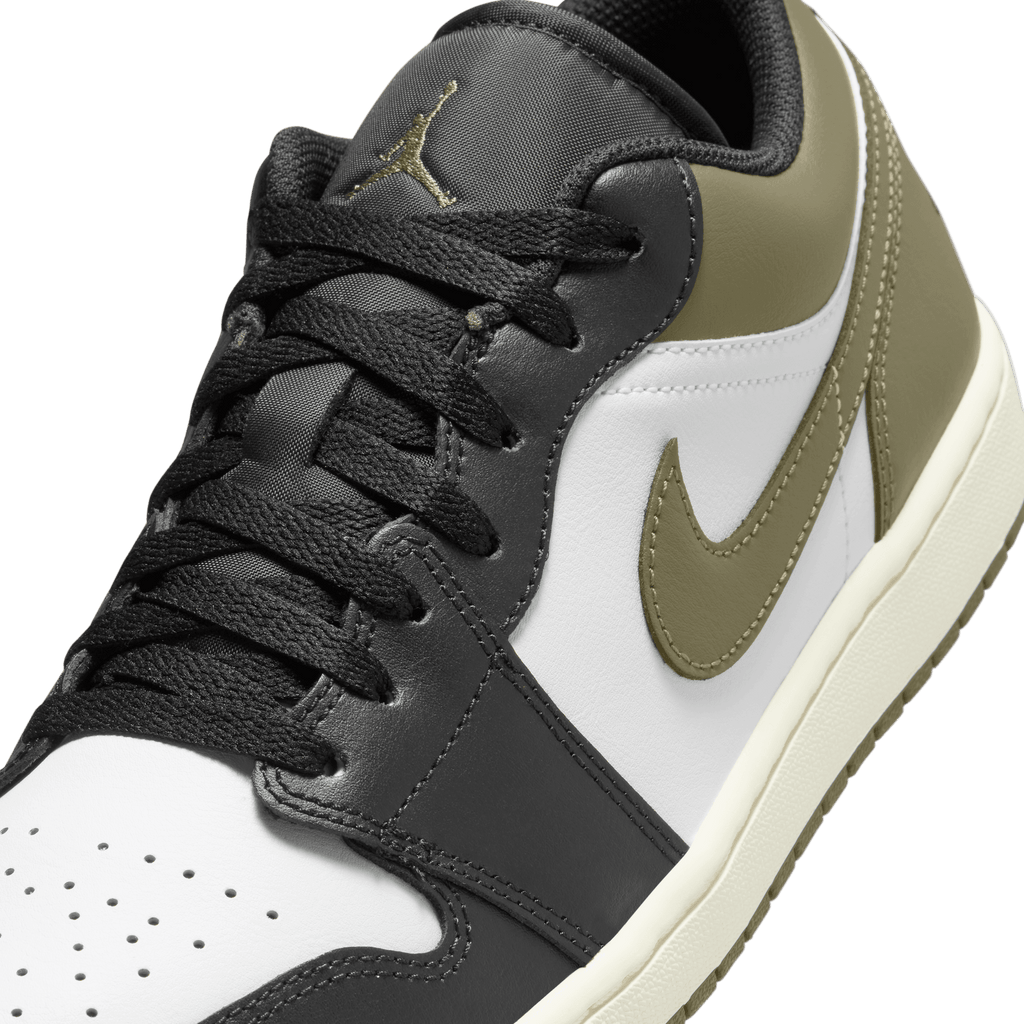 Men's Air Jordan 1 Low "Black Toe Medium Olive"