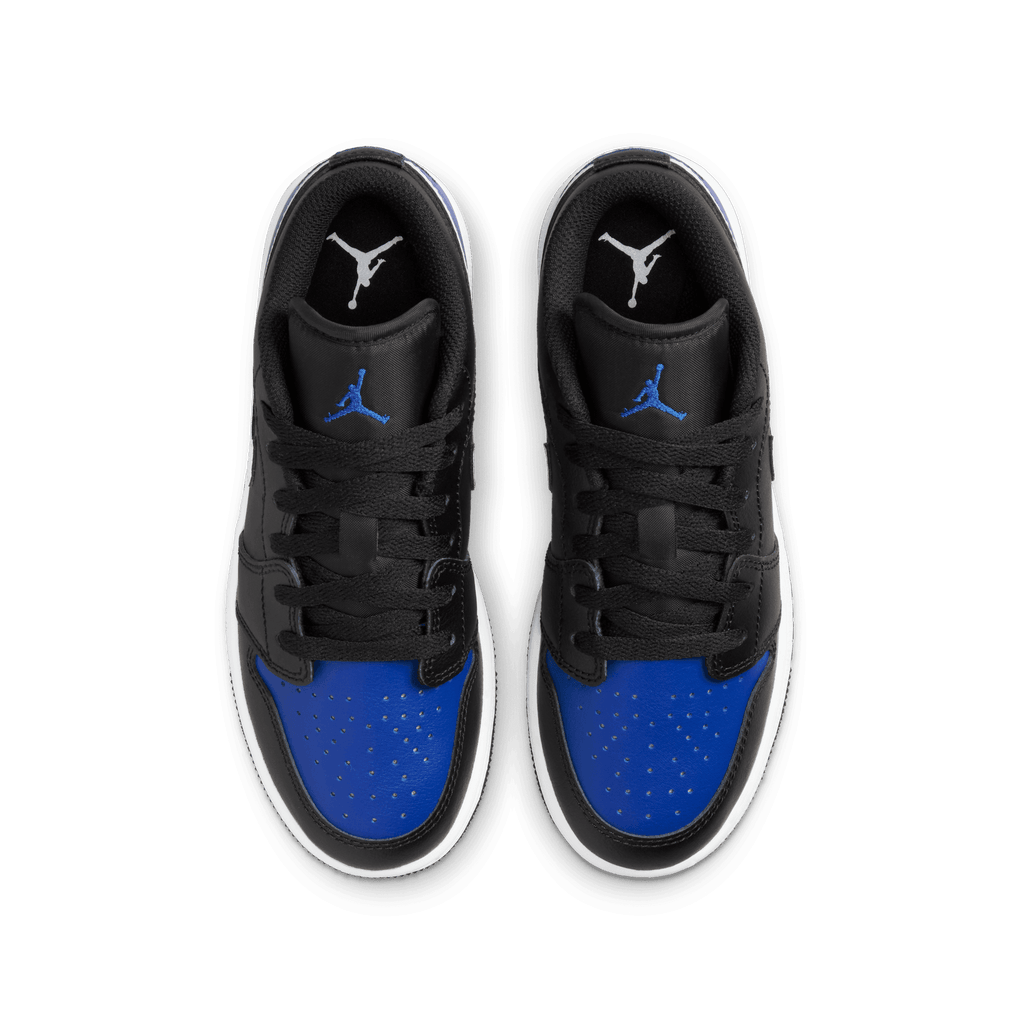 Big Kids' Air Jordan 1 Low "Black Royal Toe"