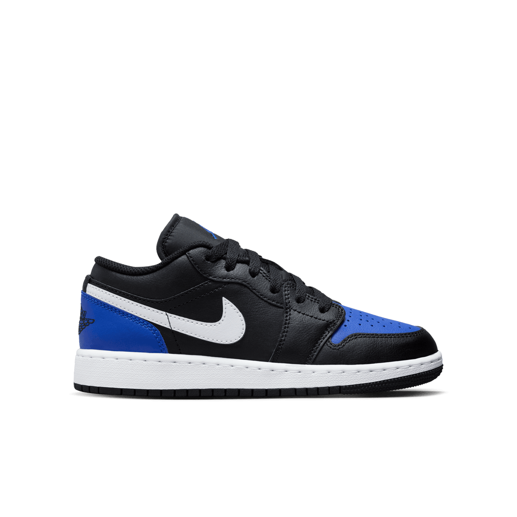 Big Kids' Air Jordan 1 Low "Black Royal Toe"