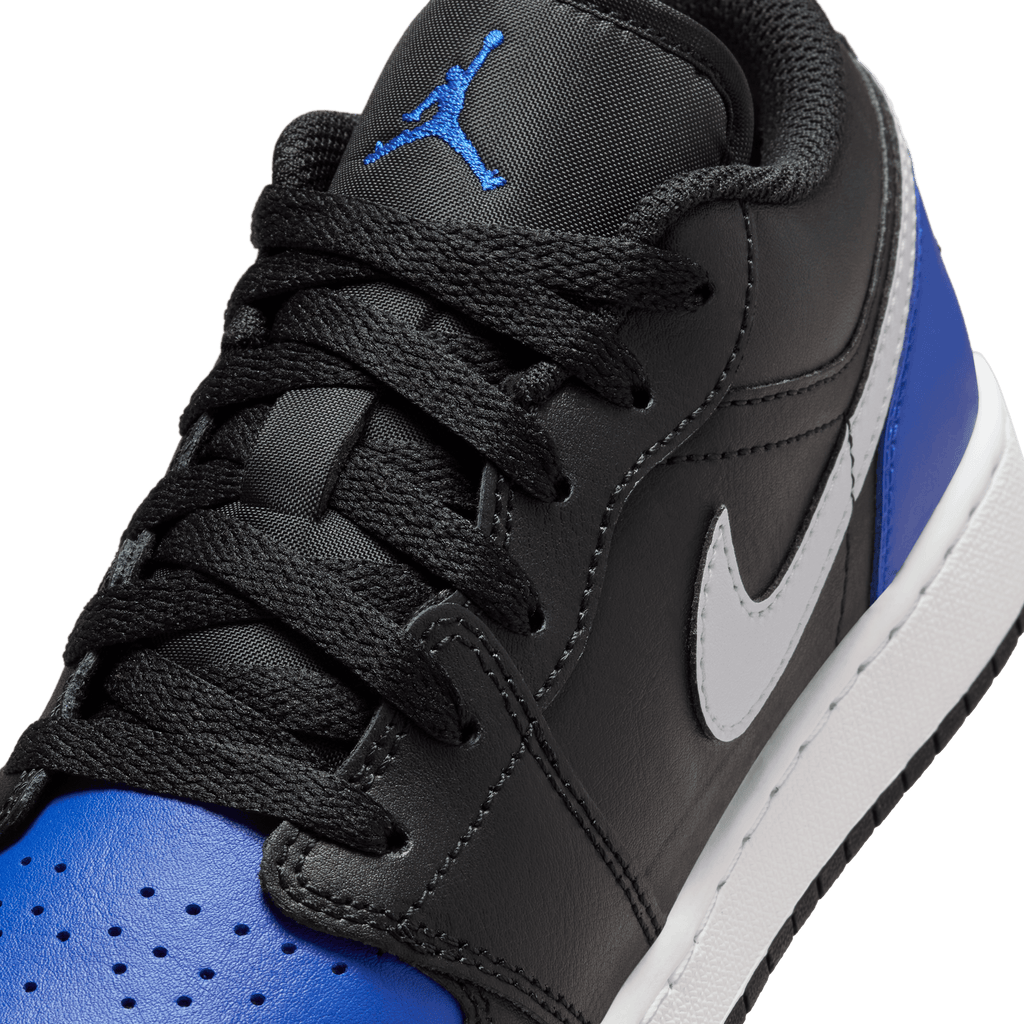 Big Kids' Air Jordan 1 Low "Black Royal Toe"