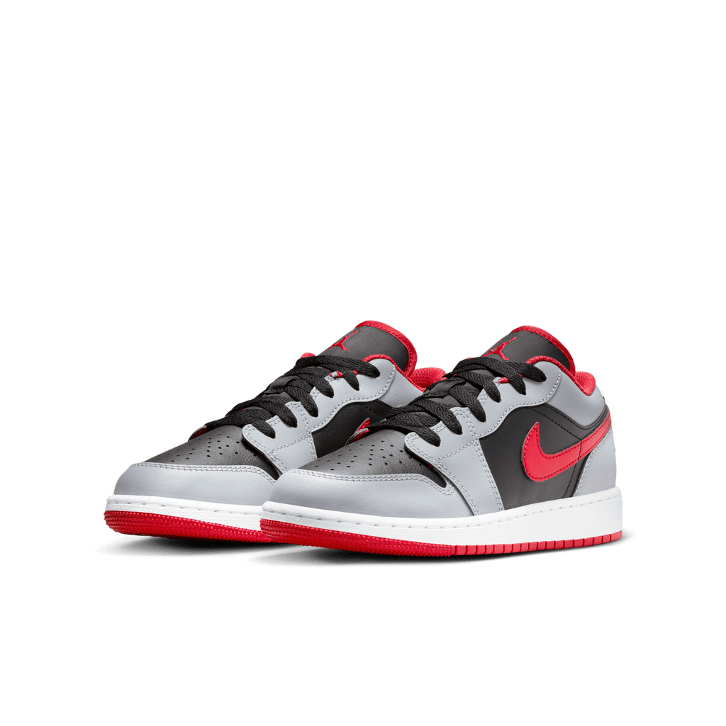 Big Kids' Air Jordan 1 Low "Cement Fire Red"