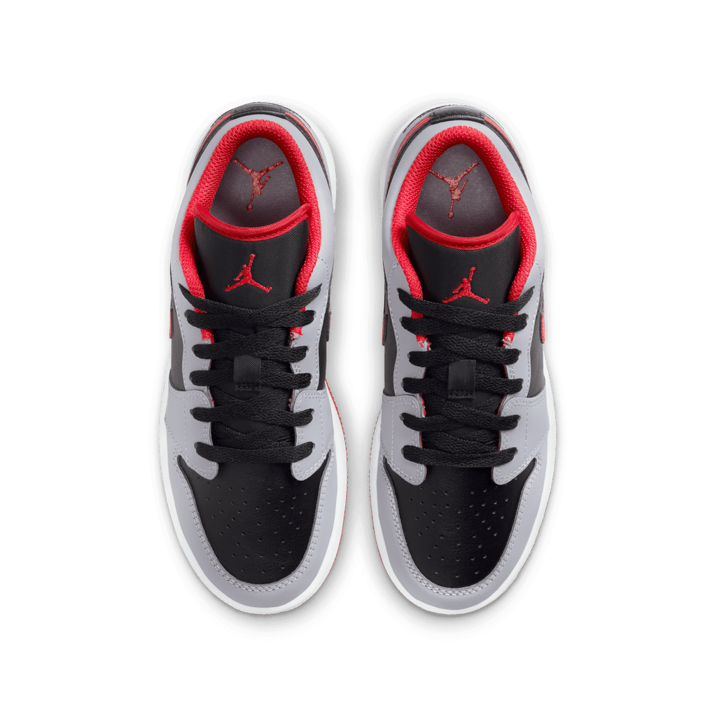 Big Kids' Air Jordan 1 Low "Cement Fire Red"