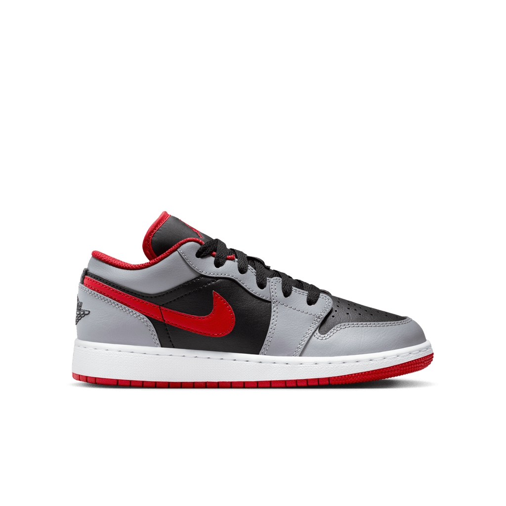 Big Kids' Air Jordan 1 Low "Cement Fire Red"