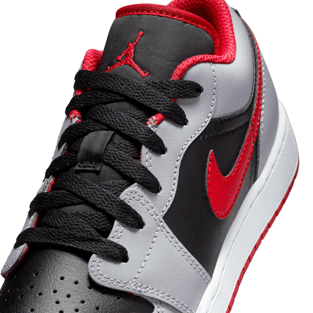 Big Kids' Air Jordan 1 Low "Cement Fire Red"