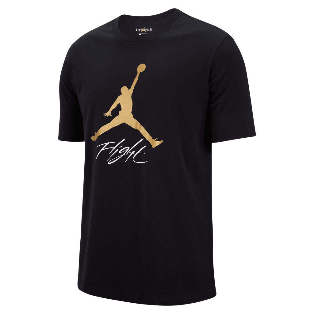 Men's Jordan Jumpman Flight T-Shirt "Black Metallic Gold"