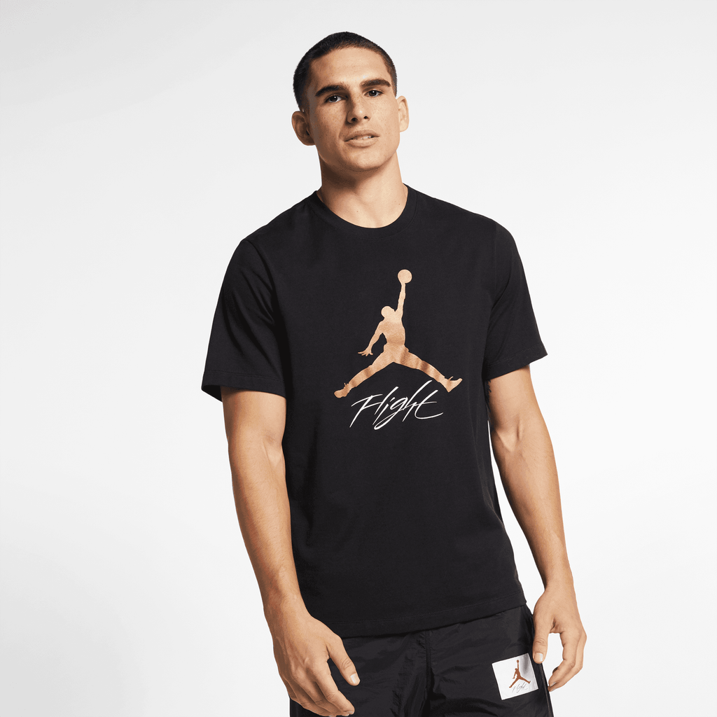 Men's Jordan Jumpman Flight T-Shirt "Black Metallic Gold"