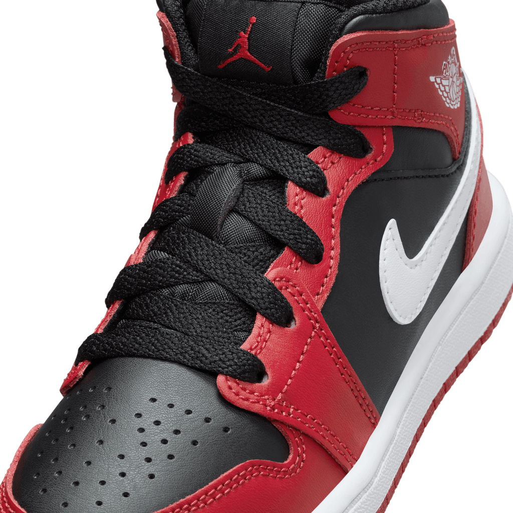 Little Kids' Jordan 1 Mid "Gym Red Black White"