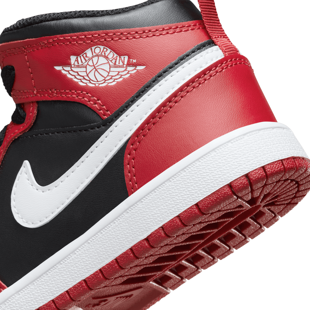 Little Kids' Jordan 1 Mid "Gym Red Black White"