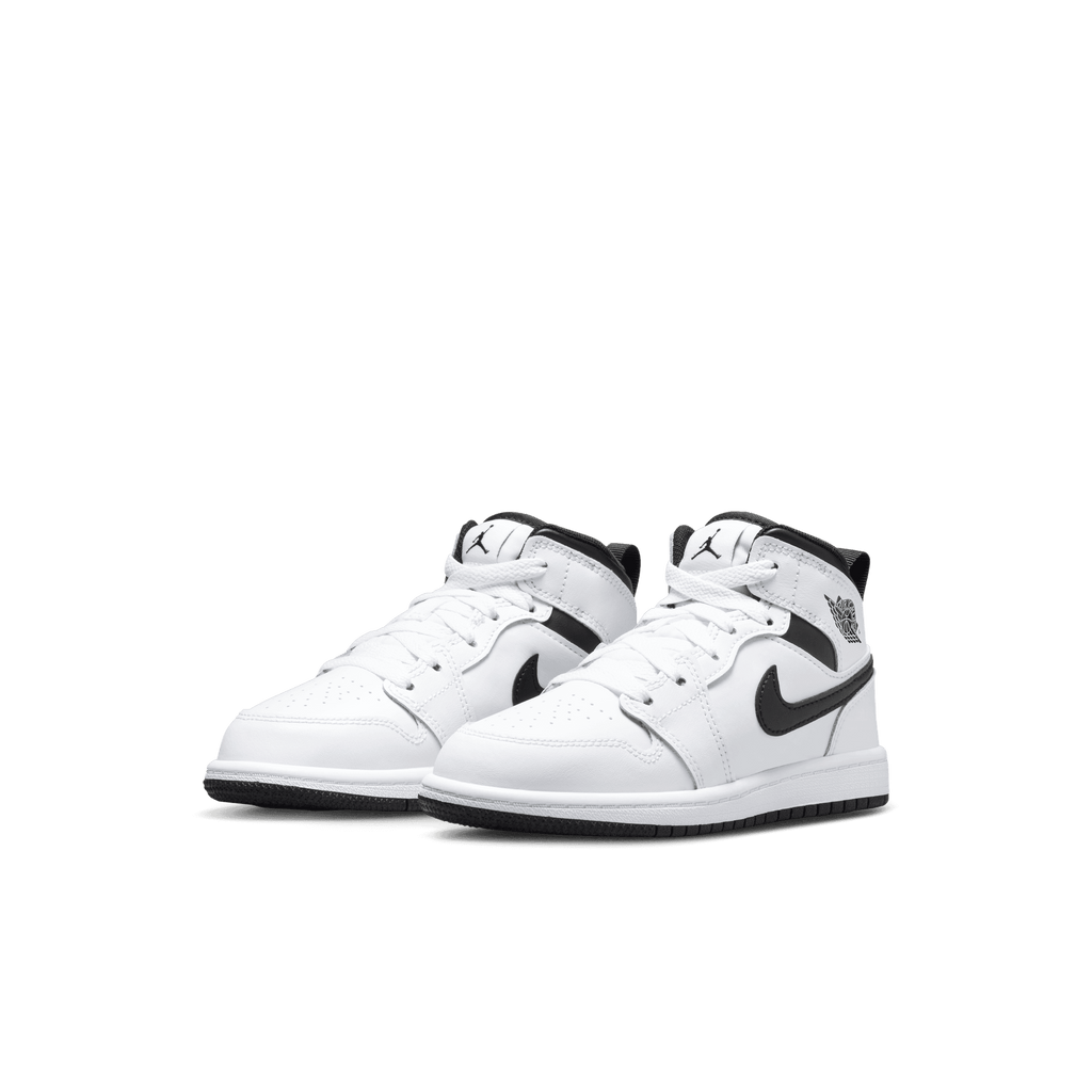 Big Kids' Air Jordan 1 Mid "White Black/Reverse Panda"