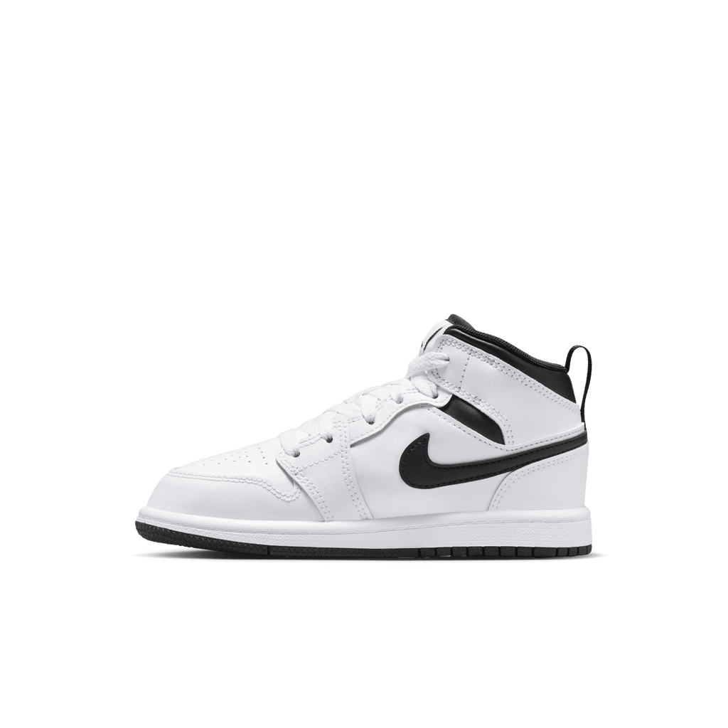 Big Kids' Air Jordan 1 Mid "White Black/Reverse Panda"