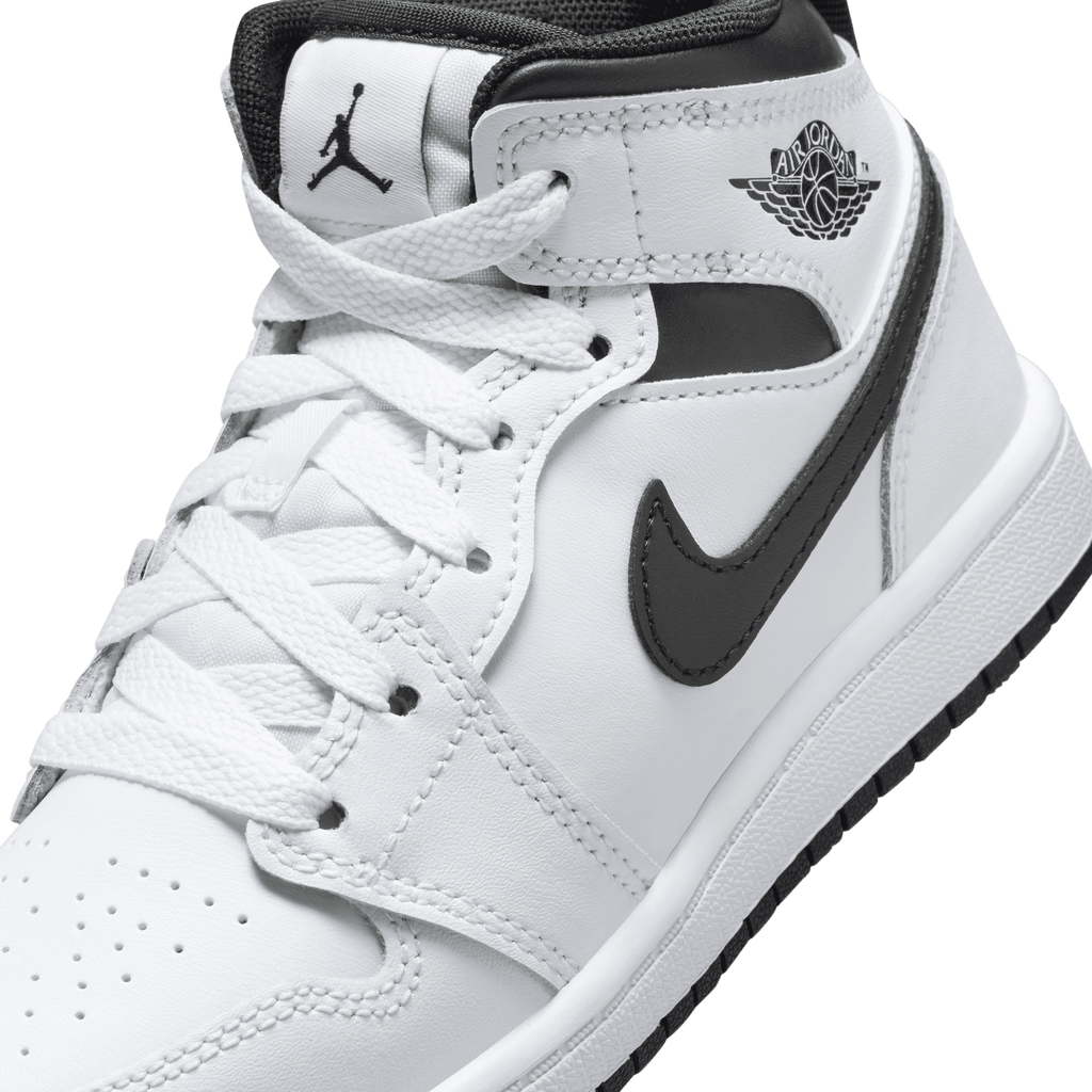 Big Kids' Air Jordan 1 Mid "White Black/Reverse Panda"