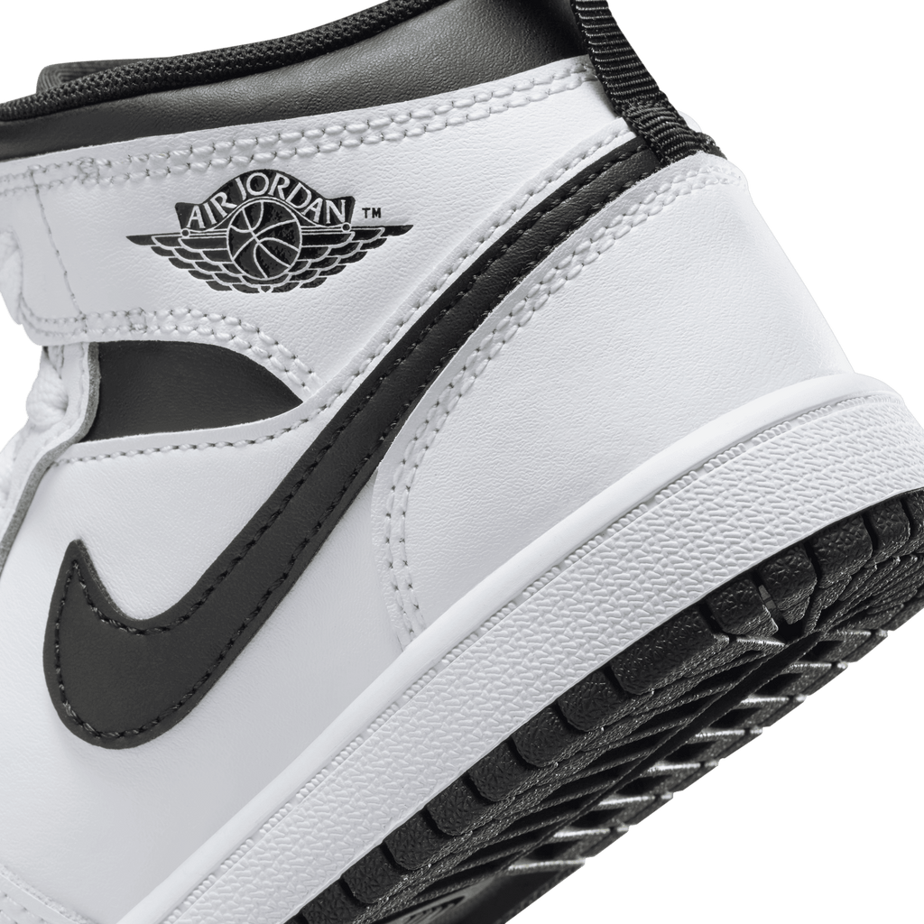 Big Kids' Air Jordan 1 Mid "White Black/Reverse Panda"