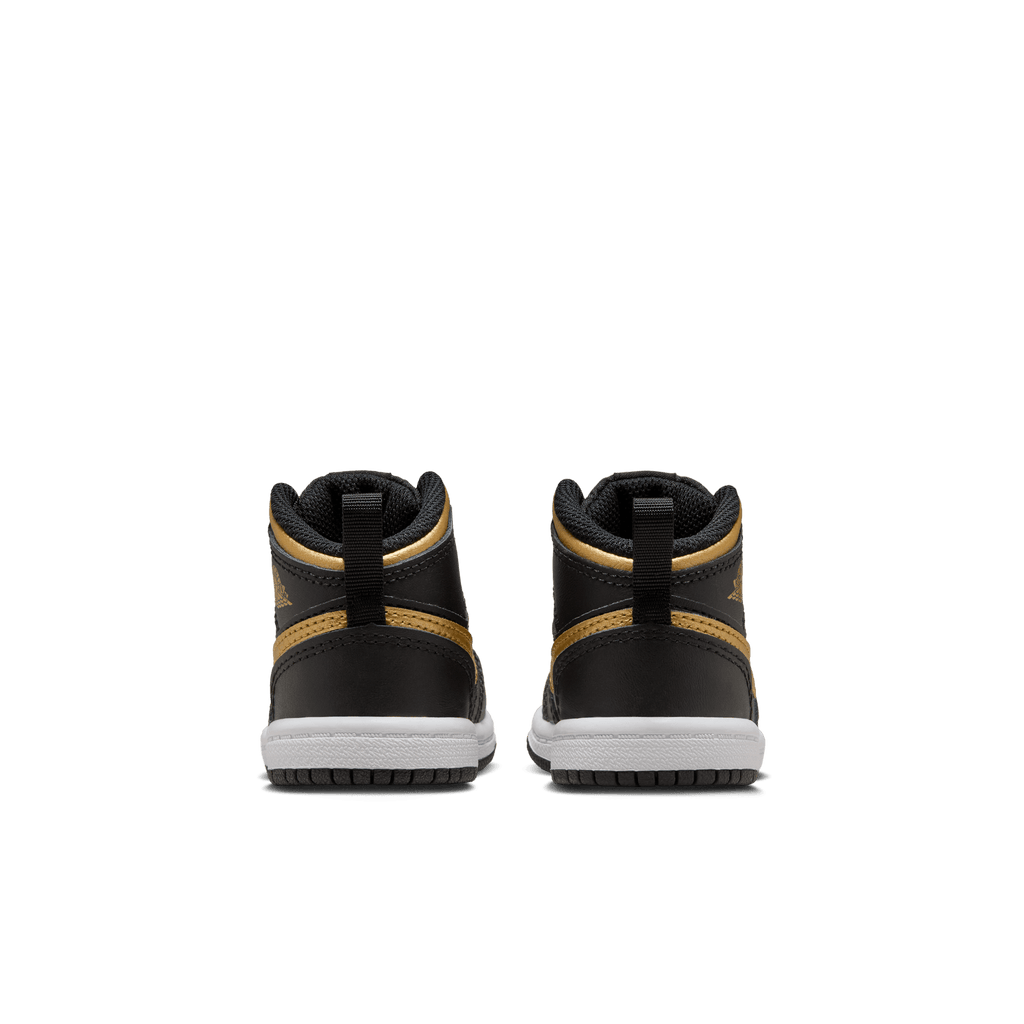 Baby/Toddler Jordan 1 Mid "Black Metallic Gold"