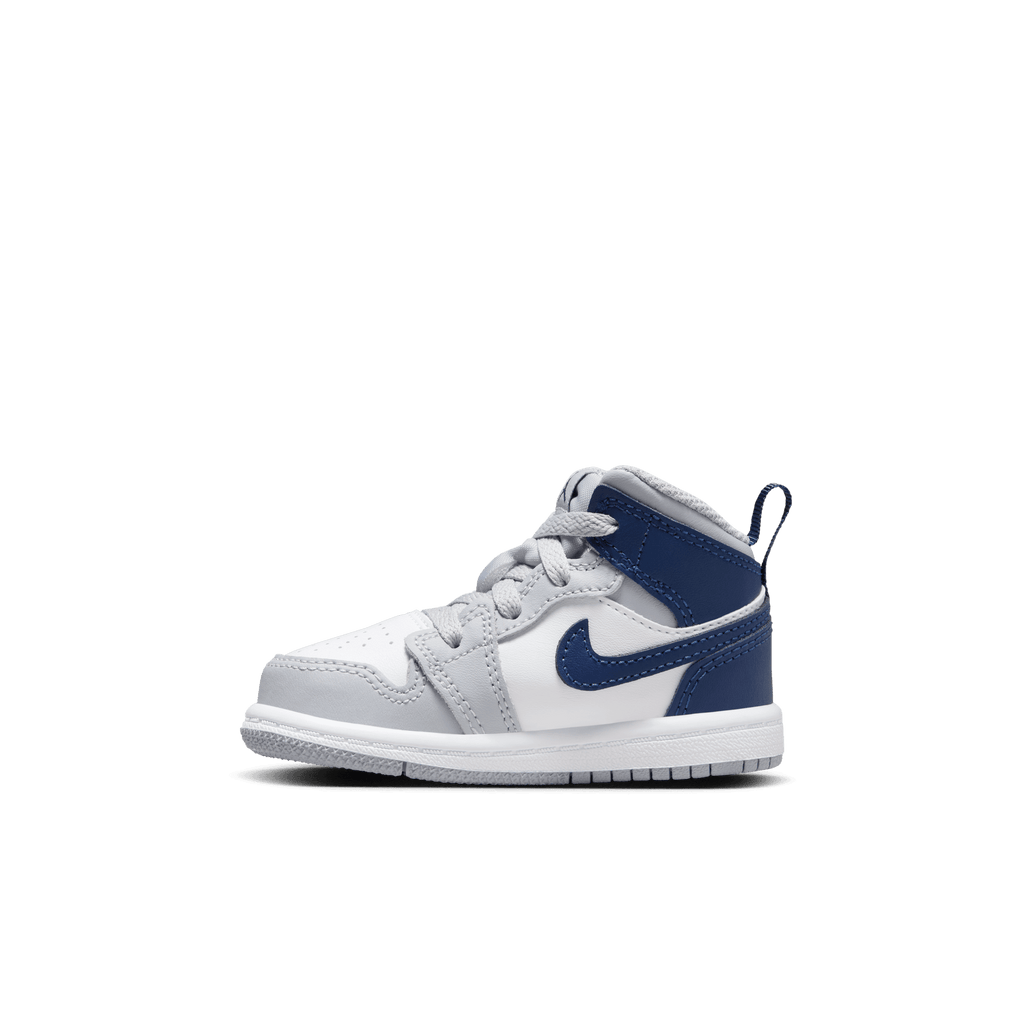 Baby/Toddler Jordan 1 Mid "Wolf Grey Midnight Navy"