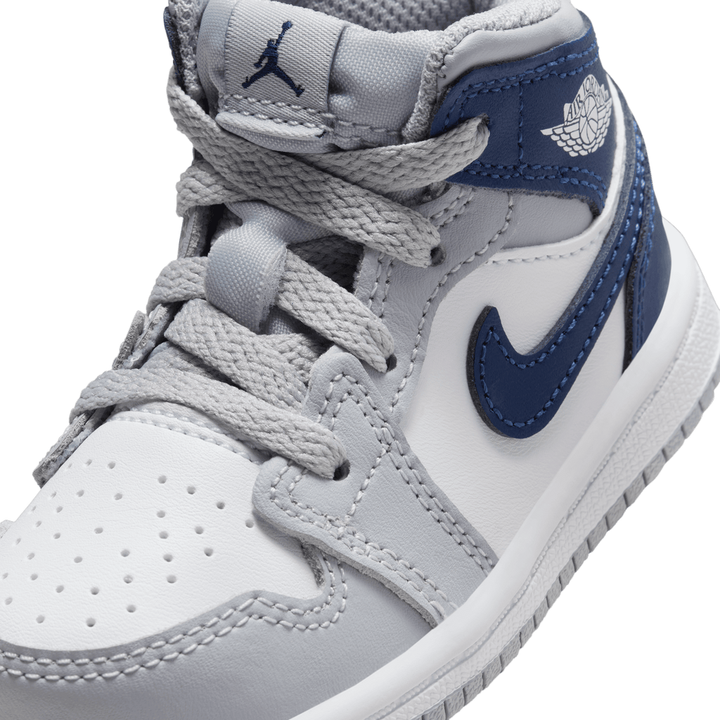 Baby/Toddler Jordan 1 Mid "Wolf Grey Midnight Navy"