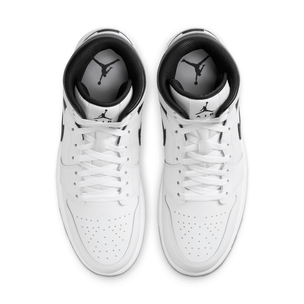 Men's Air Jordan 1 Mid "White Black Reverse Panda"