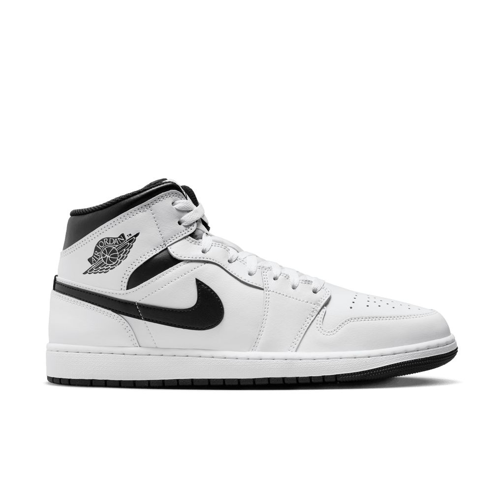 Men's Air Jordan 1 Mid "White Black Reverse Panda"