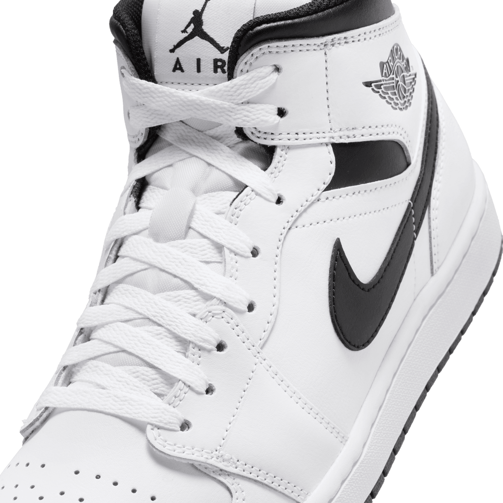 Men's Air Jordan 1 Mid "White Black Reverse Panda"