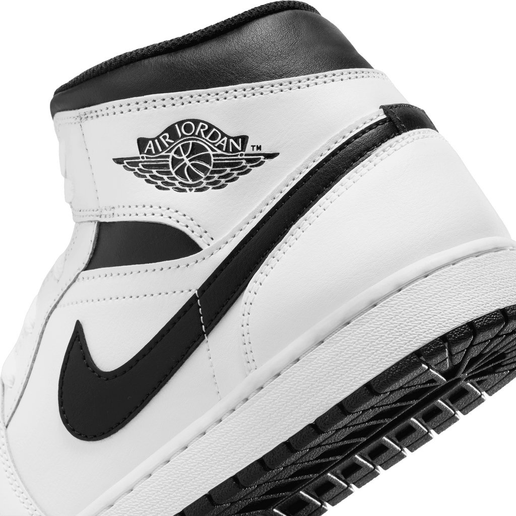 Men's Air Jordan 1 Mid "White Black Reverse Panda"