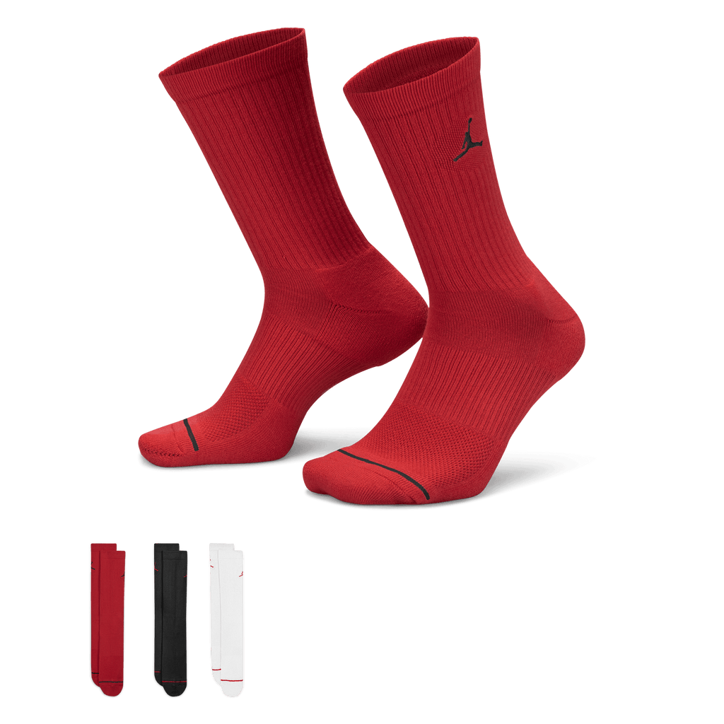 Jordan Everyday Crew Socks (3 pairs) "Multi-Color" (Unisex)