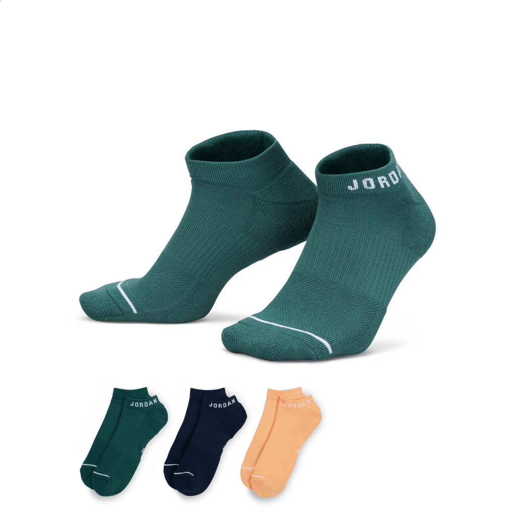Jordan Everyday No-Show Socks "Multi-color" (3 Pairs) (Unisex)