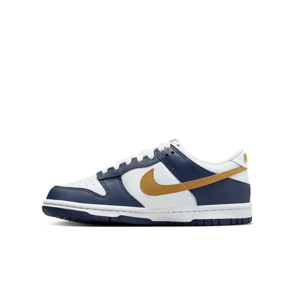 Big Kids' Nike Dunk Low "Midnight Navy Wheat"