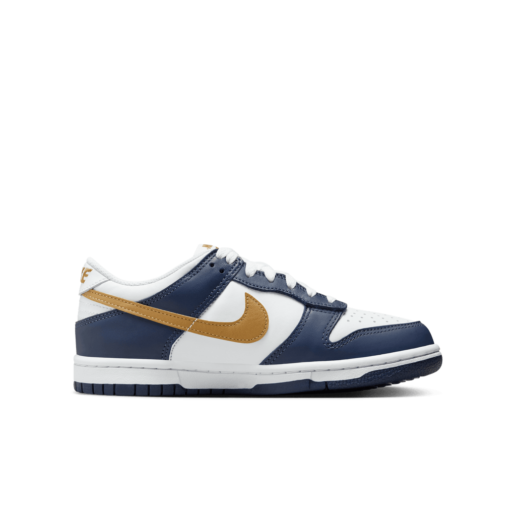 Big Kids' Nike Dunk Low "Midnight Navy Wheat"