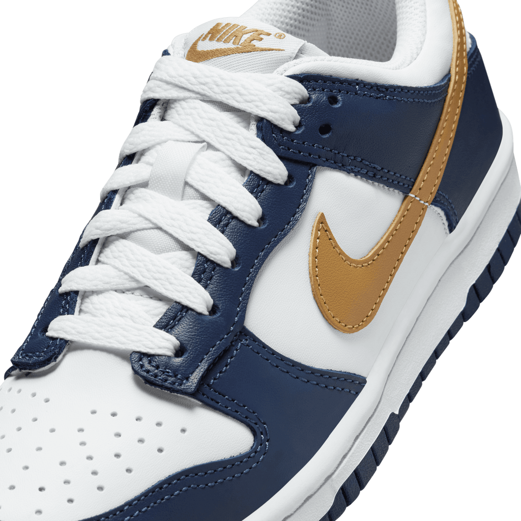 Big Kids' Nike Dunk Low "Midnight Navy Wheat"