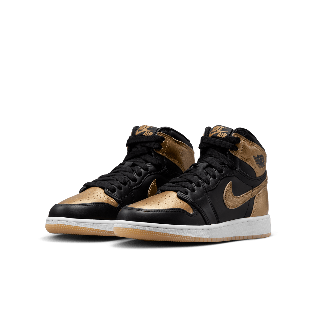 Big Kids' Air Jordan 1 High OG "Black Metallic Gold"