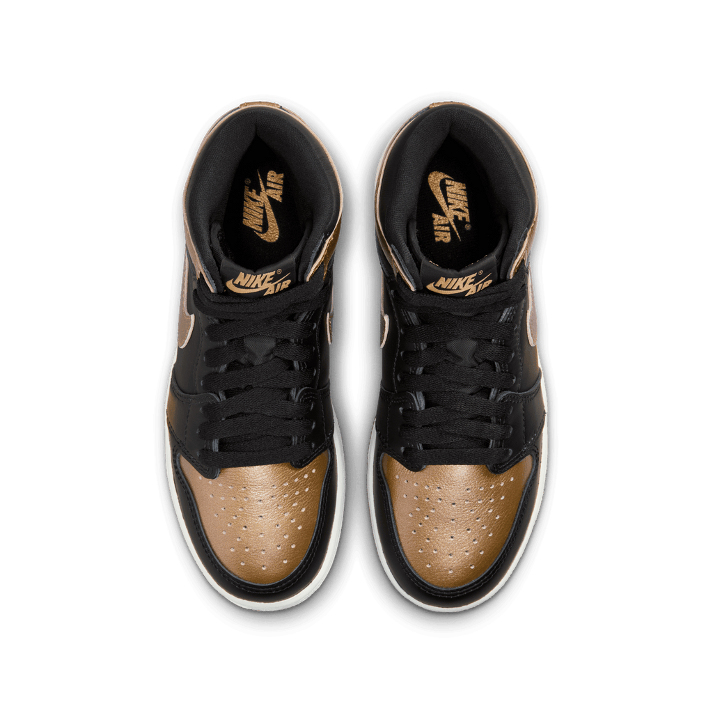 Big Kids' Air Jordan 1 High OG "Black Metallic Gold"