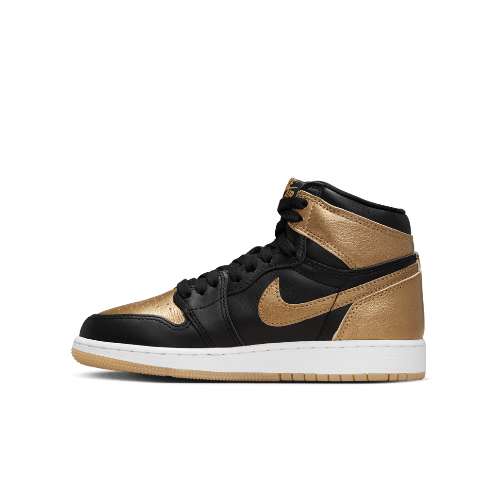 Big Kids' Air Jordan 1 High OG "Black Metallic Gold"