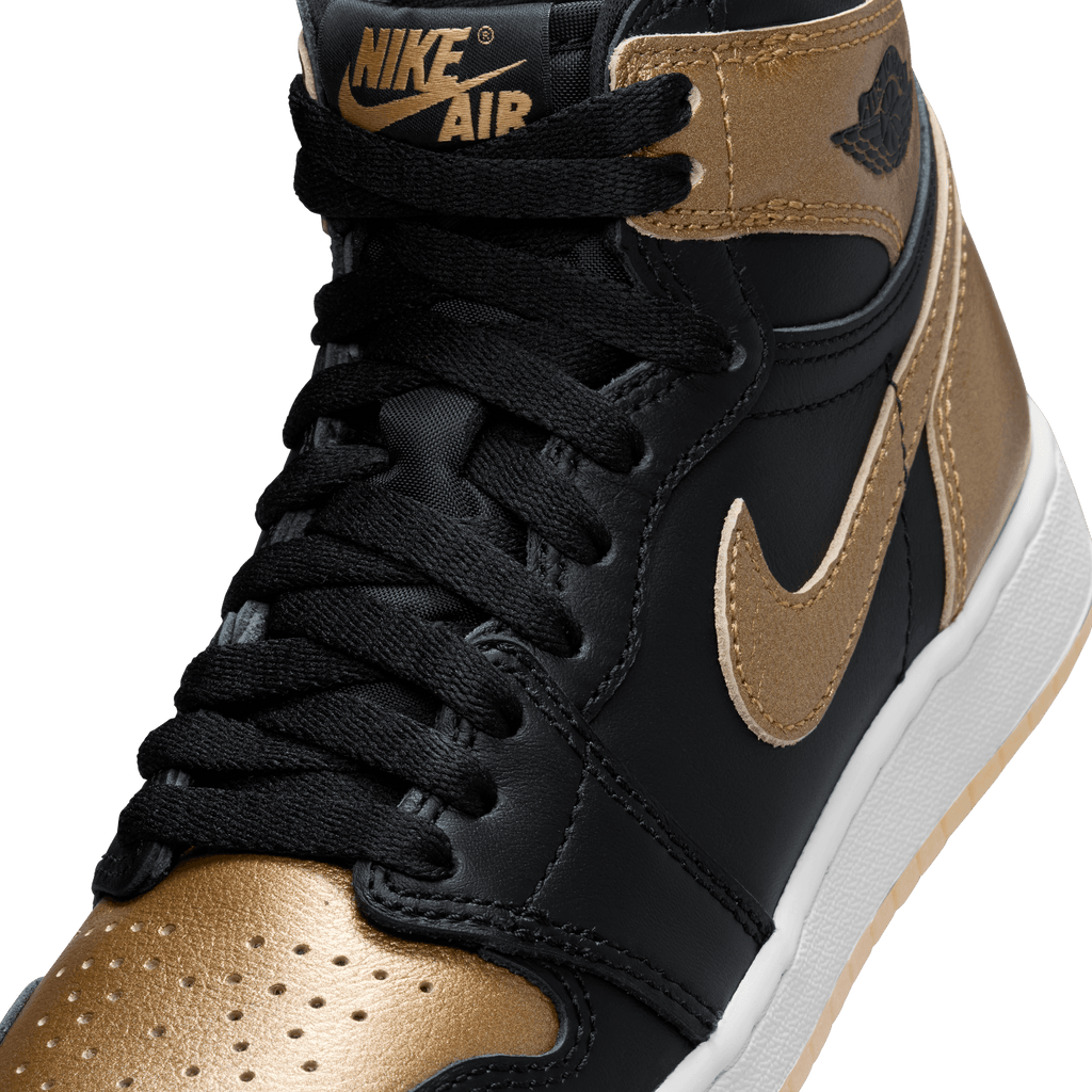 Big Kids' Air Jordan 1 High OG "Black Metallic Gold"