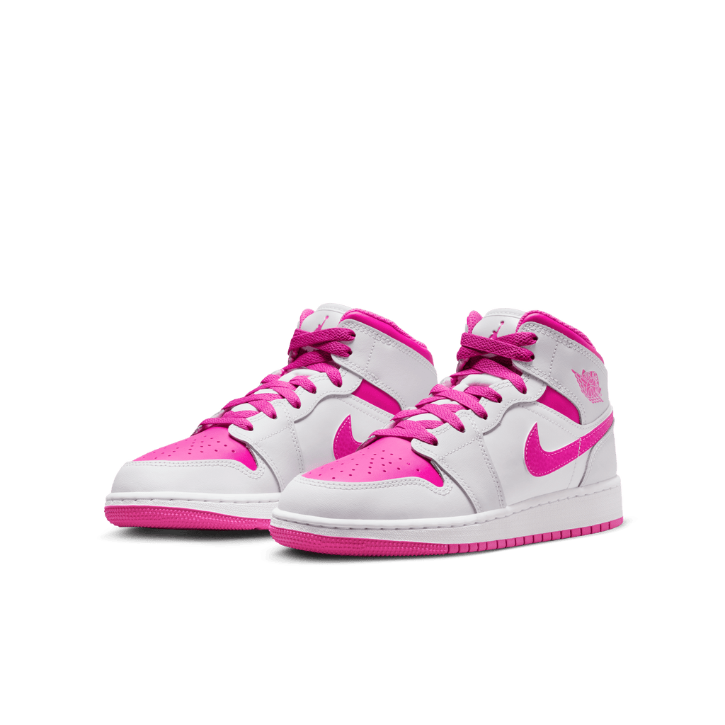 Big Kids' Air Jordan 1 Mid "Fire Pink"