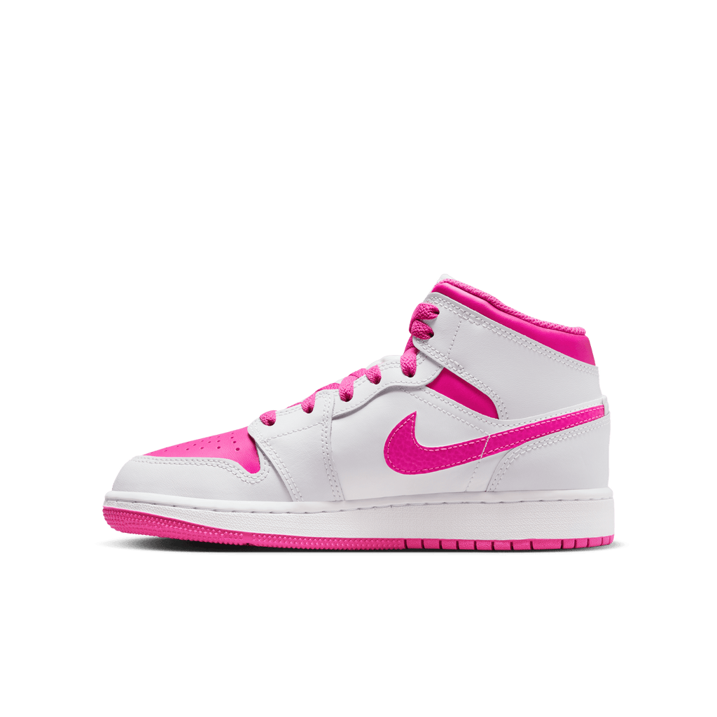 Big Kids' Air Jordan 1 Mid "Fire Pink"