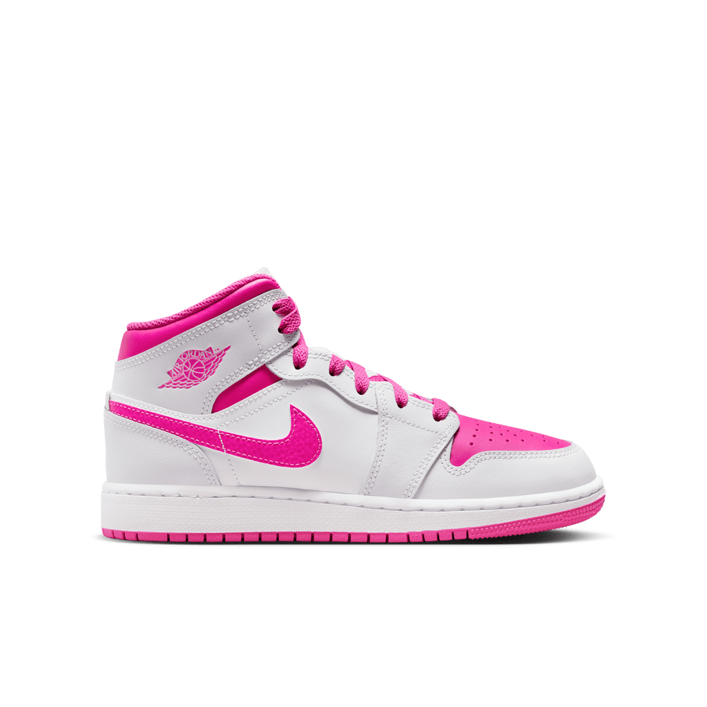 Big Kids' Air Jordan 1 Mid "Fire Pink"