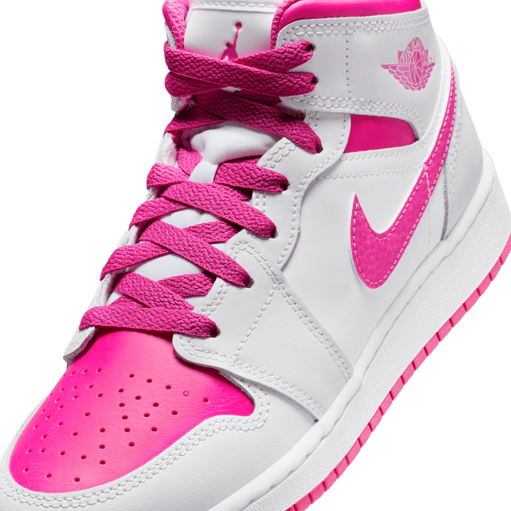 Big Kids' Air Jordan 1 Mid "Fire Pink"