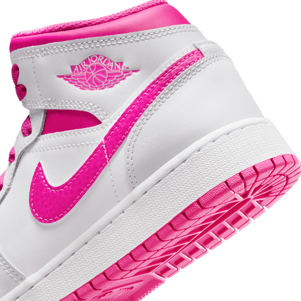 Big Kids' Air Jordan 1 Mid "Fire Pink"