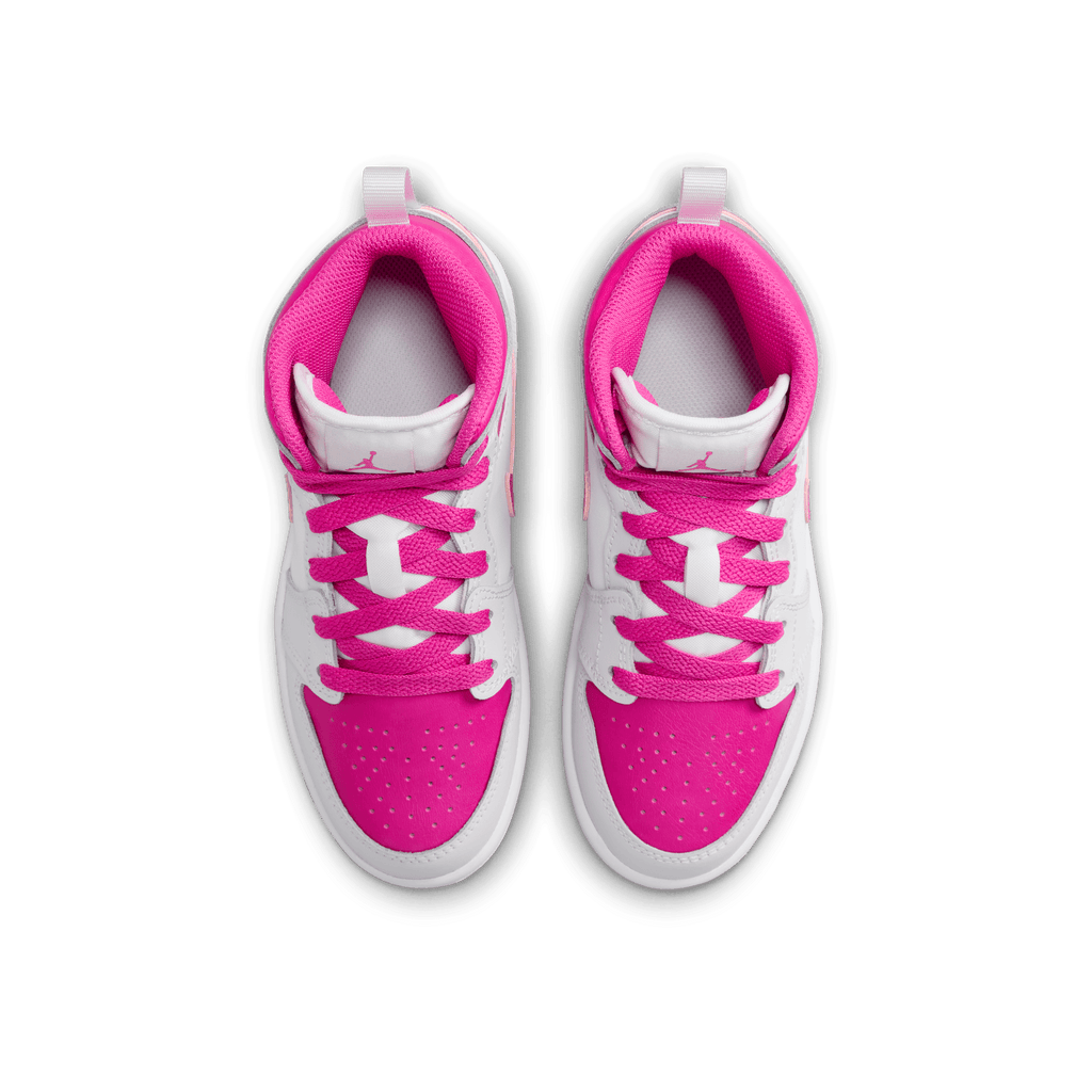 Little Kids' Jordan 1 Mid "Fire Pink"