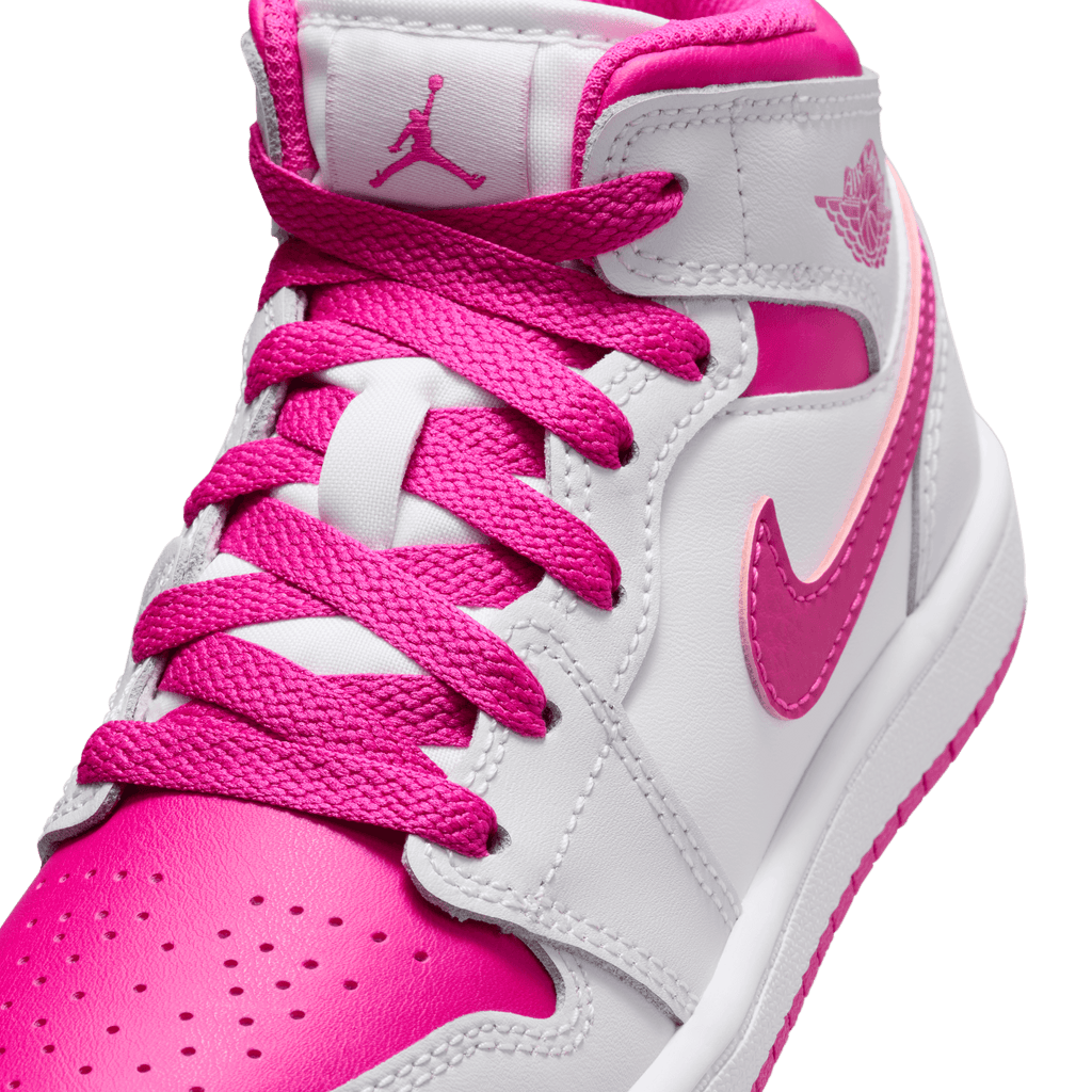 Little Kids' Jordan 1 Mid "Fire Pink"