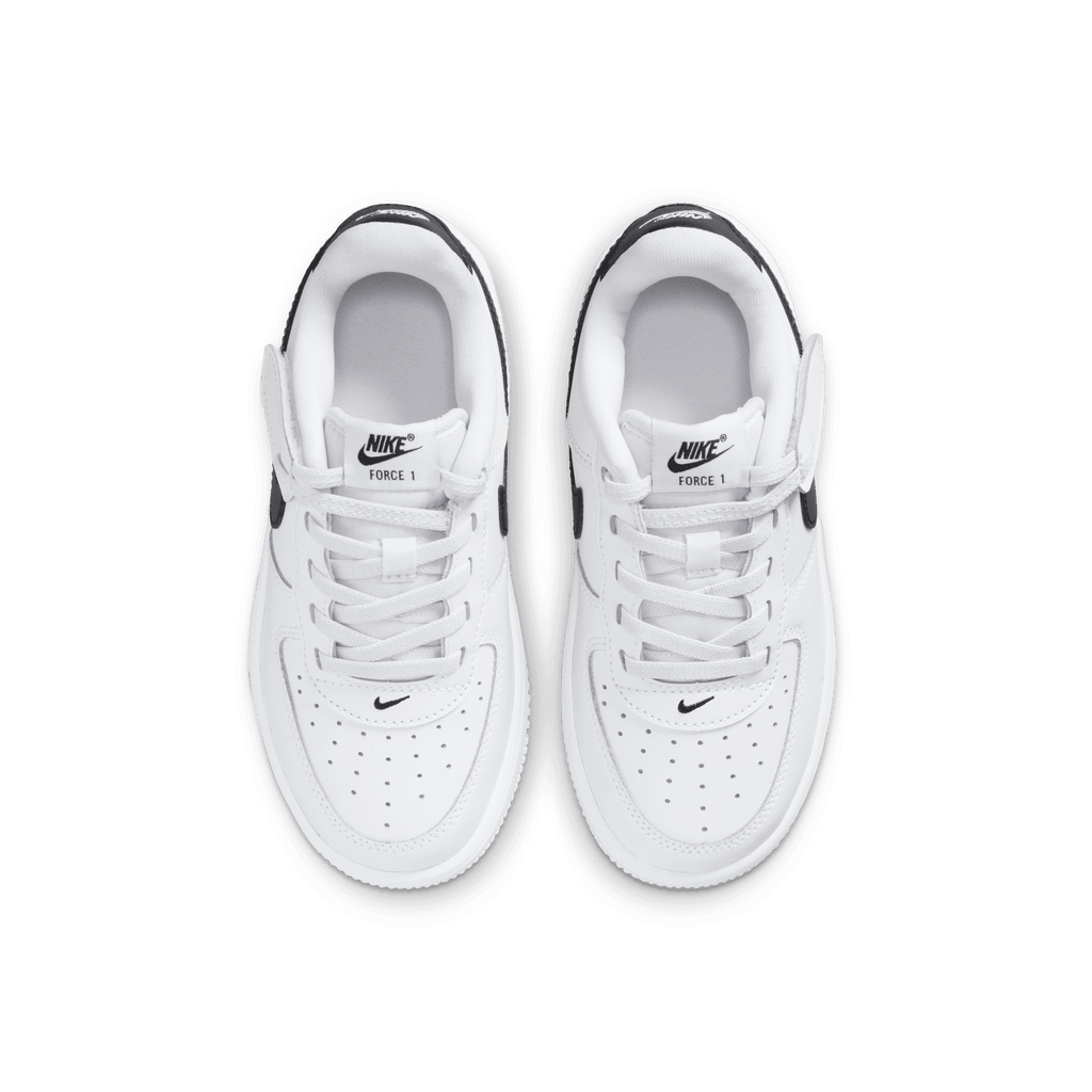 Little Kids' Nike Force 1 Low EasyOn "White Black"