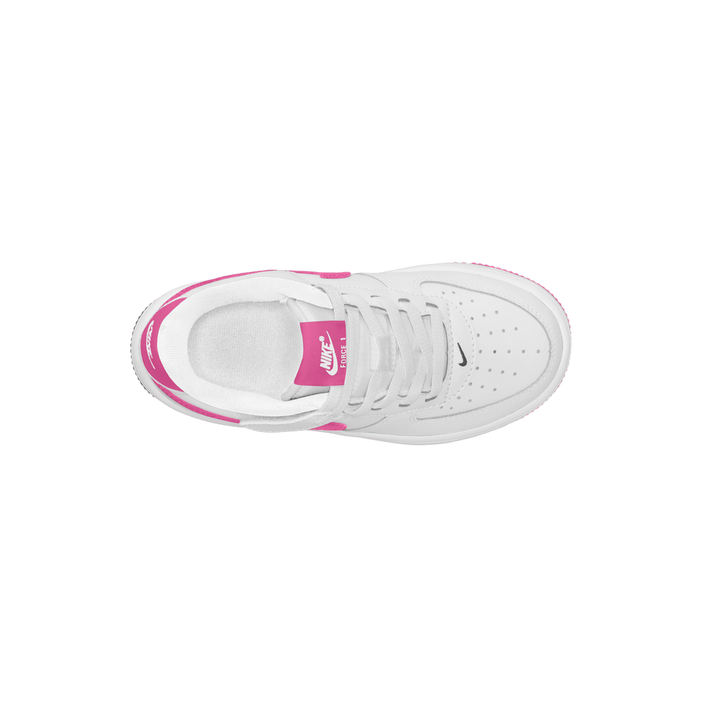 Little Kids' Nike Force 1 Low EasyOn "White Laser Fuchsia"