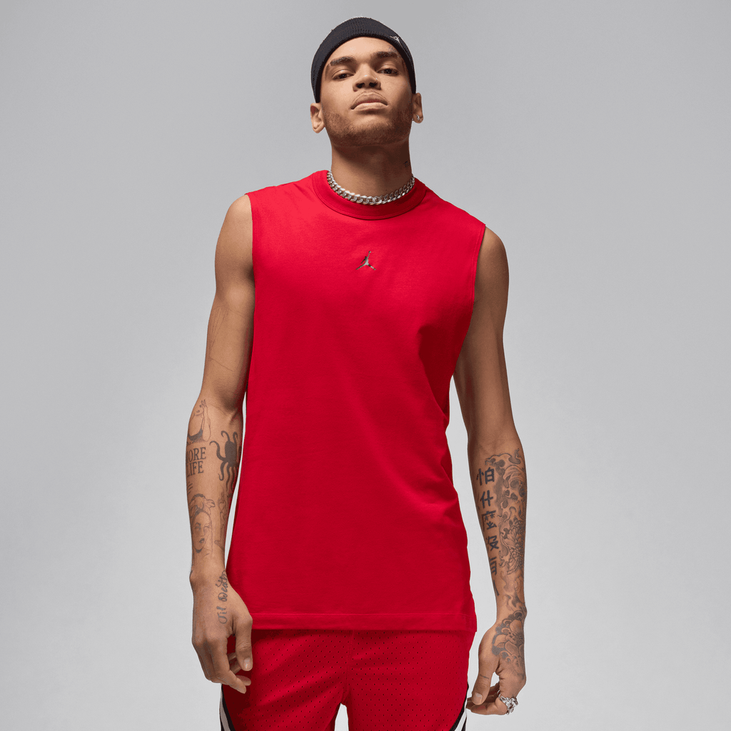 Men's Jordan Sport Dri-FIT Sleeveless Top "Gym Red Black"