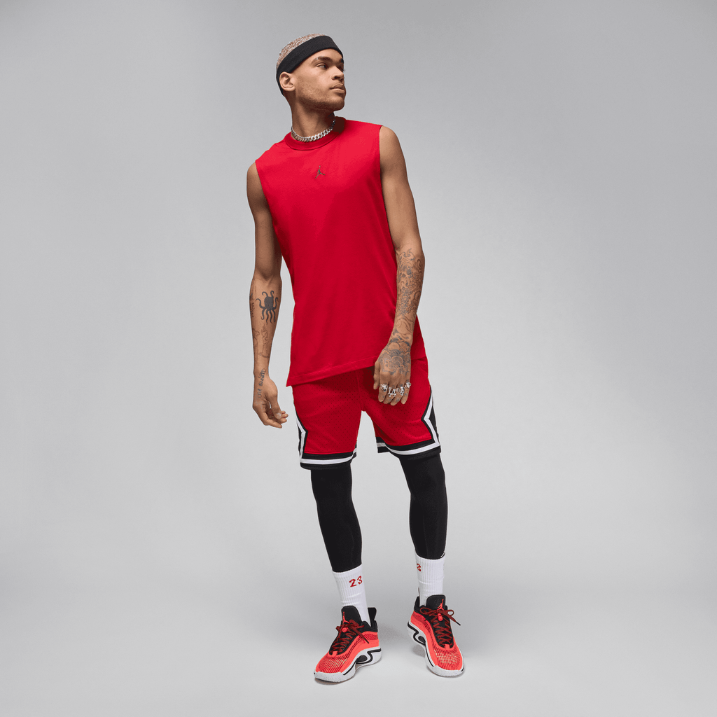 Men's Jordan Sport Dri-FIT Sleeveless Top "Gym Red Black"