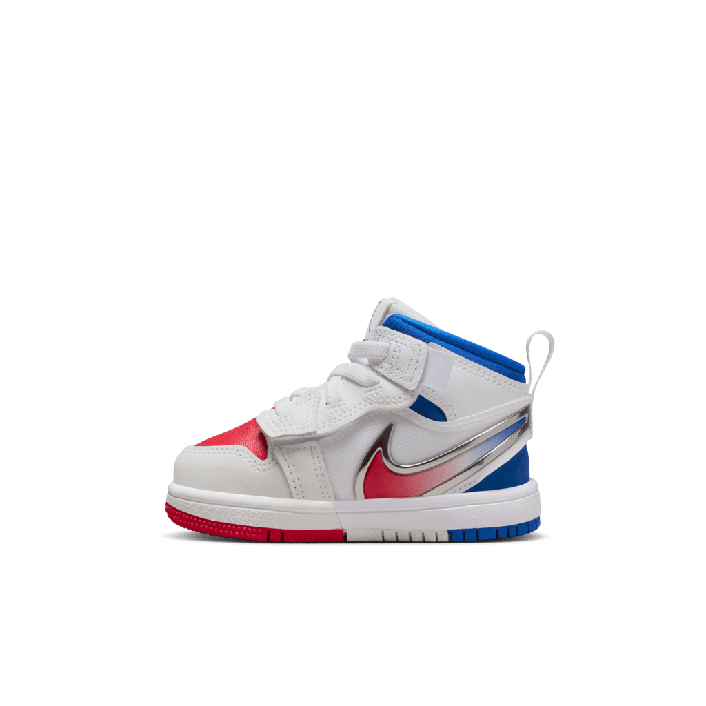 Baby/Toddler Jordan 1 Mid EasyOn "White Siren Red Blue"